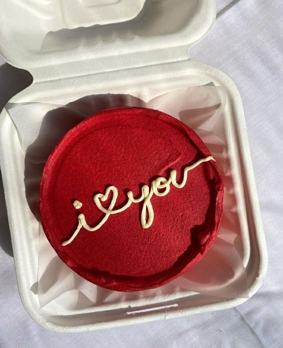 I Love You RED Bento Cake