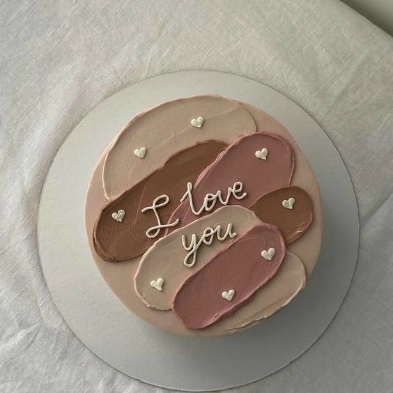 Minimal I Love You Bento Cake