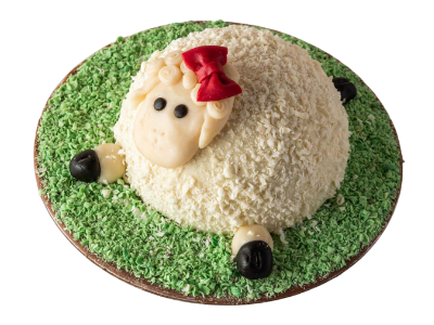 Round Sheep Pinata Cake