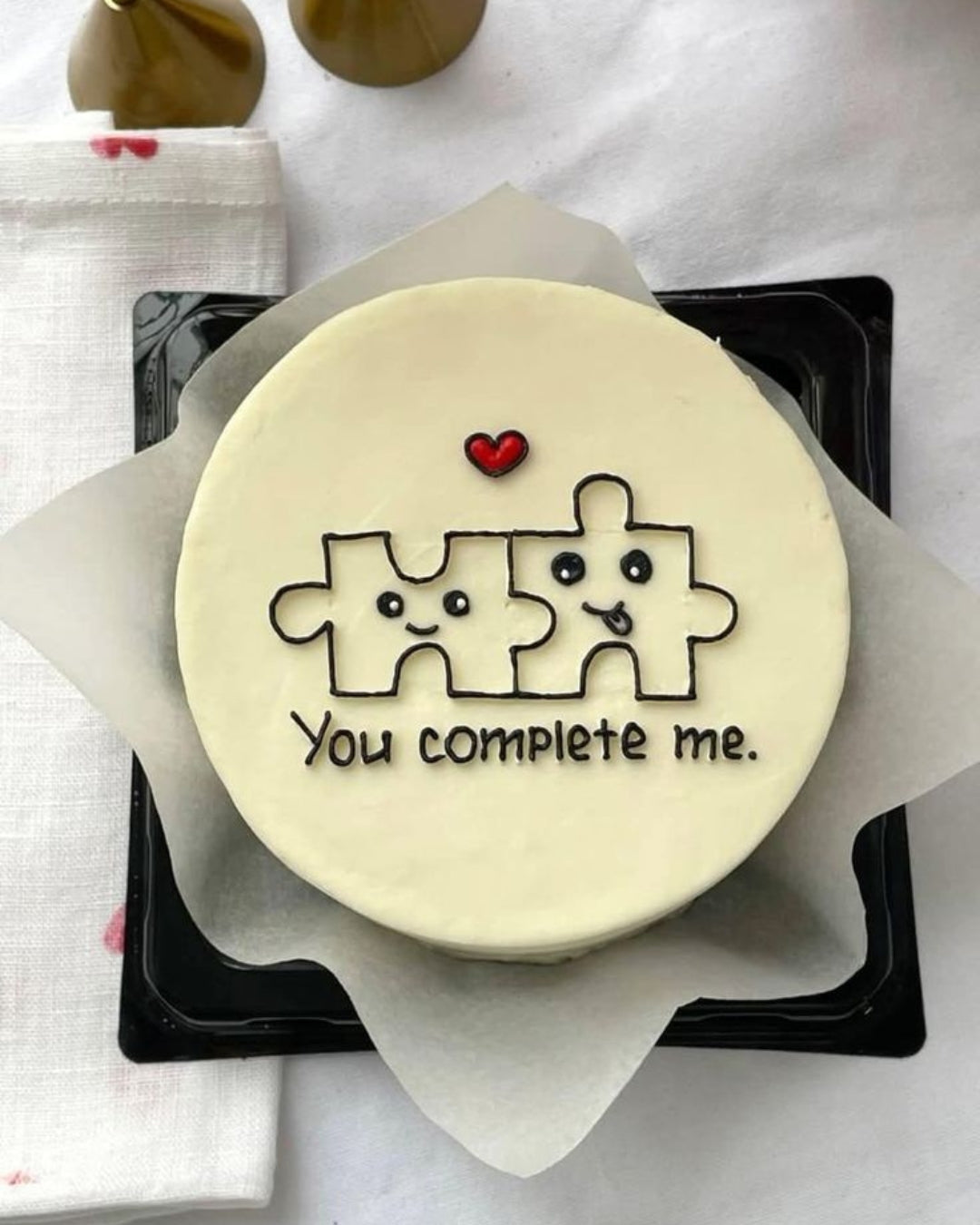 You Complete Me Bento Cake