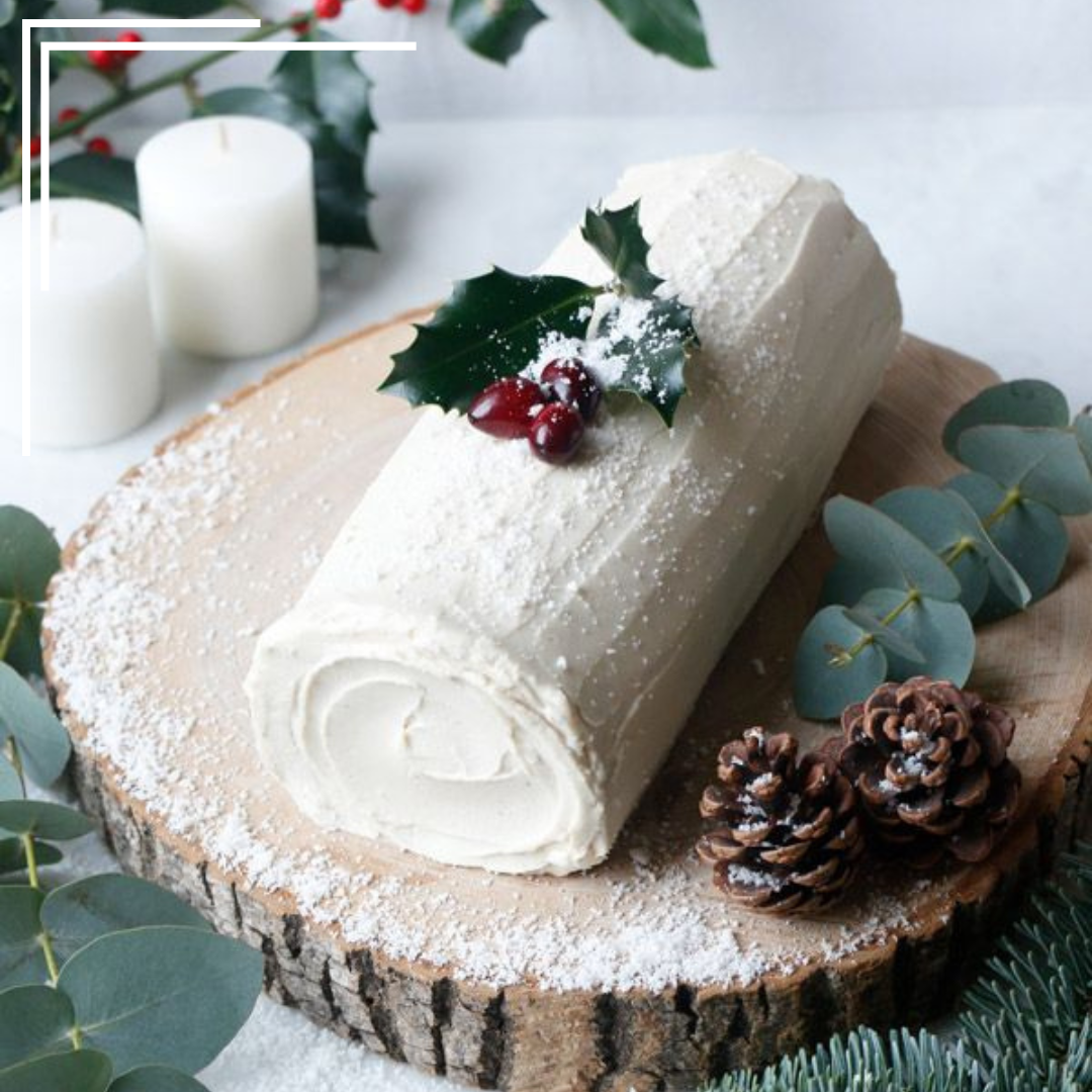 Snow White Yule Log Cake