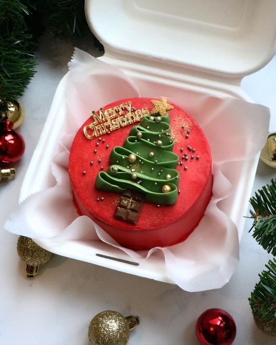Christmas Tree Bento Cake