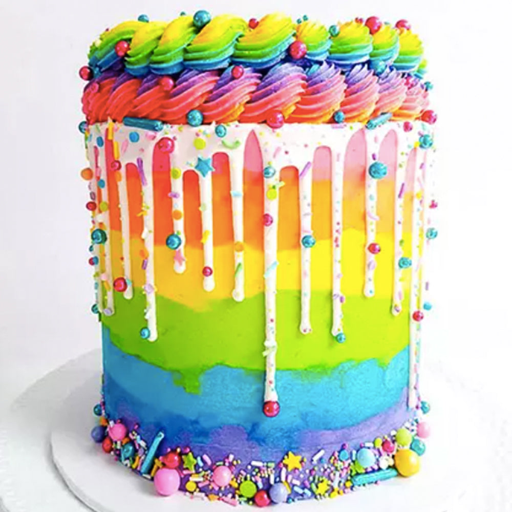 Exquisite Vanilla Rainbow Cake