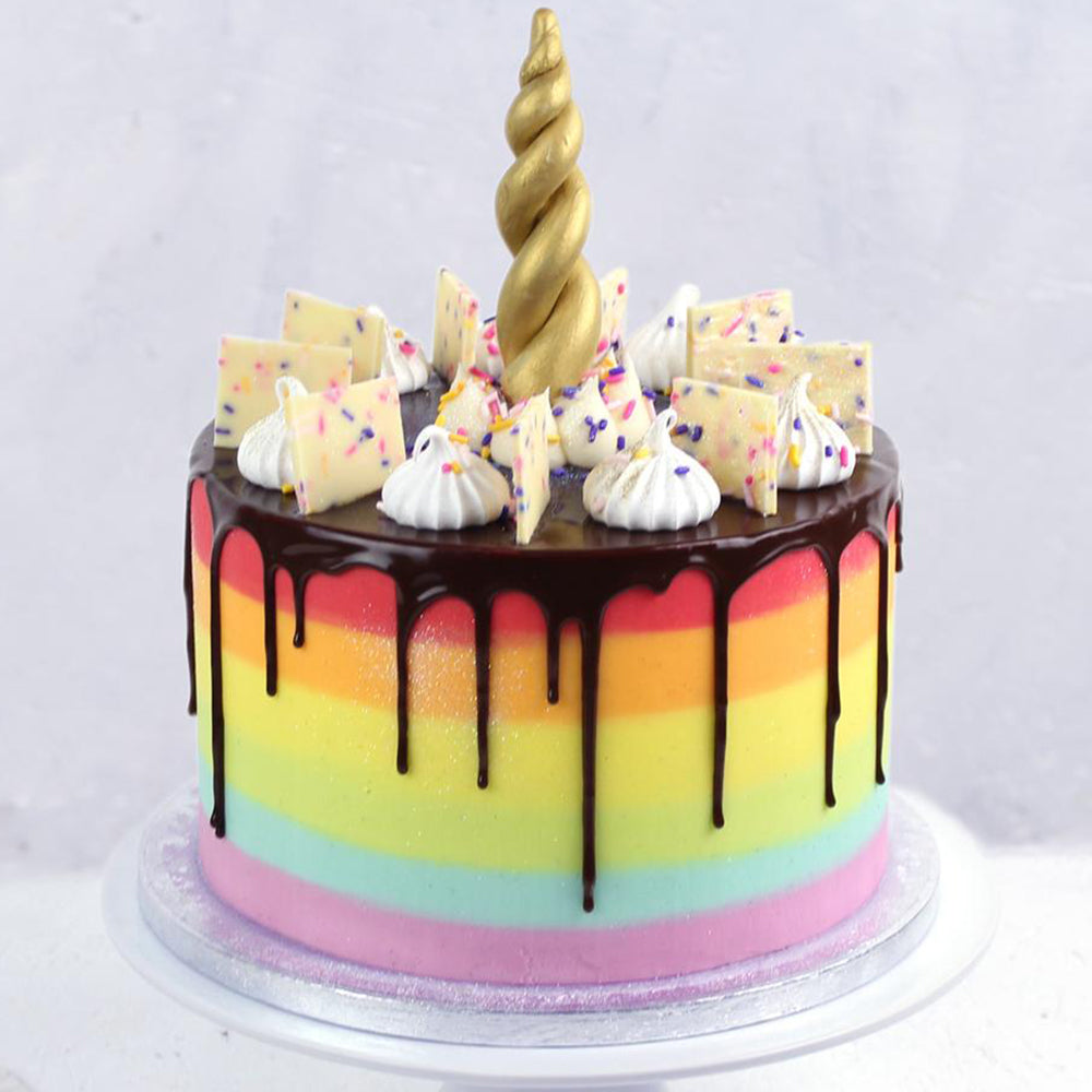 Unicorn rainbow cake