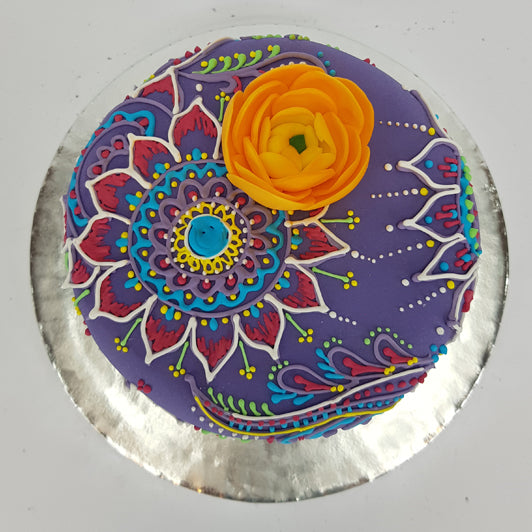 Purple Rangoli Diwali Babycake