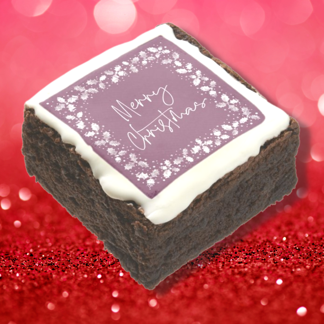 Edible Printed Christmas Wish Brownie