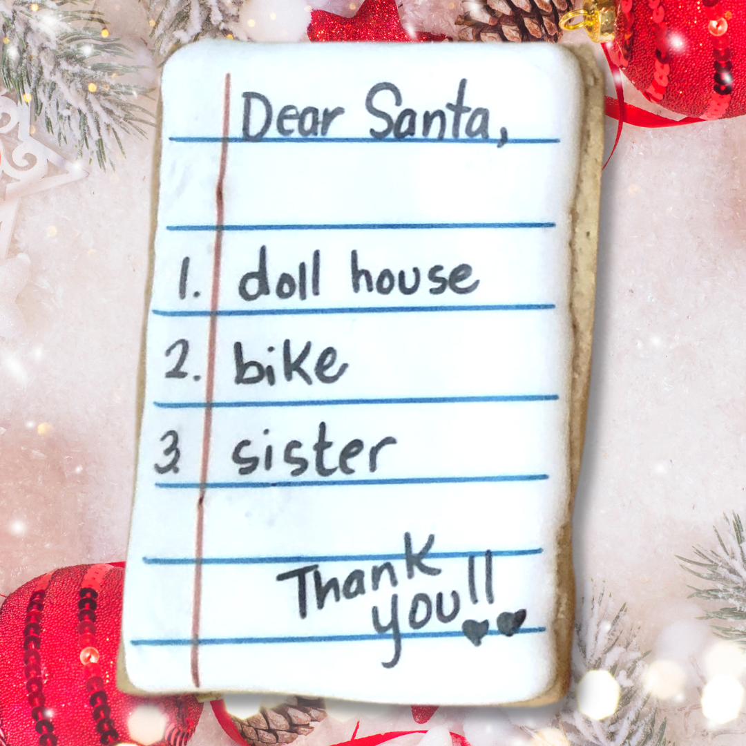 Dear Santa Cookie Note