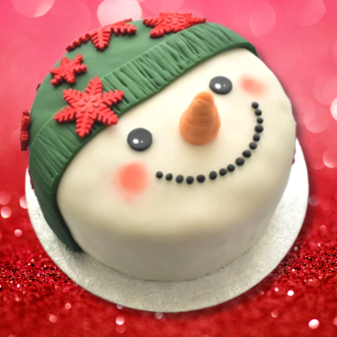 Cute Snowman Plum Cake