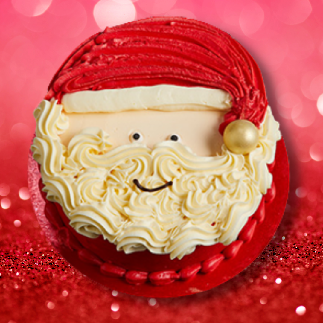 Cute santa buttercream cake