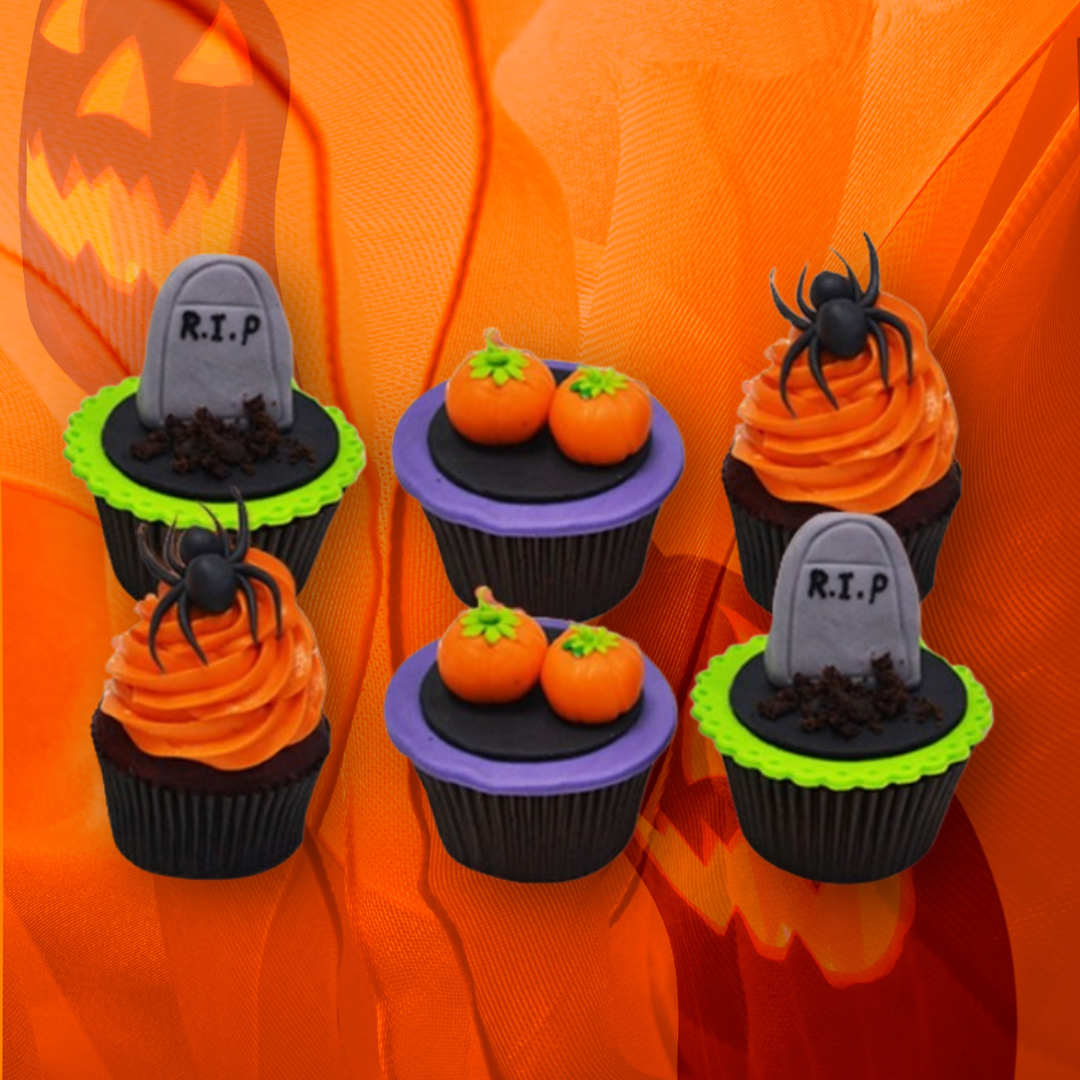 Minimal RIP Halloween Cupcakes
