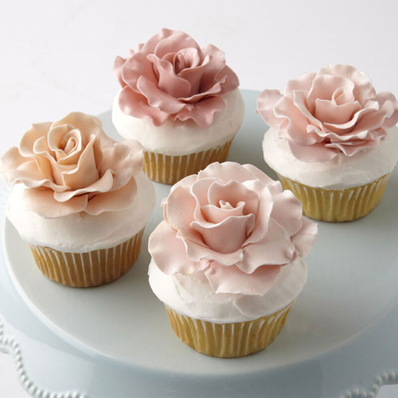 Pastel &amp; Minimal Plain Rose Cupcakes