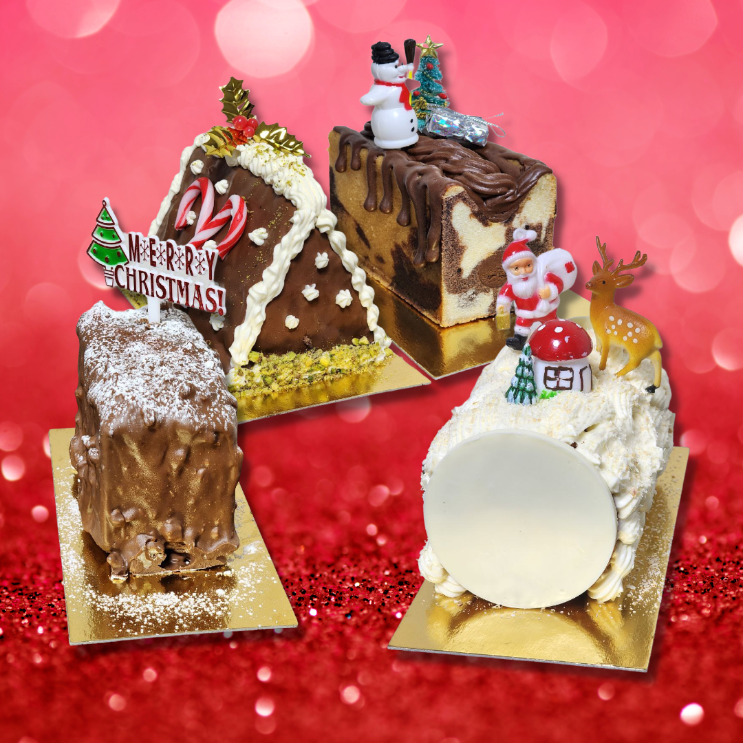 Set of 4 - Christmas Travel Cakes