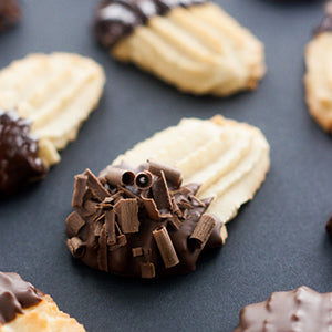 Chocolate Dipped French Butter Cookies