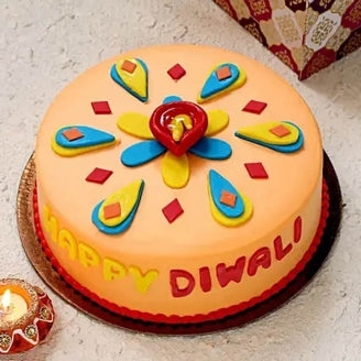 Rangoli &amp; Diya Happy Diwali Cake