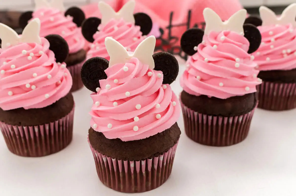Pink &amp; Minimal Minnie Mouse Cupcakes