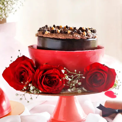 Red Anniversary Pinata Cake
