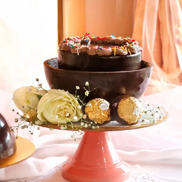 Chocolate Anniversary Pinata Cake
