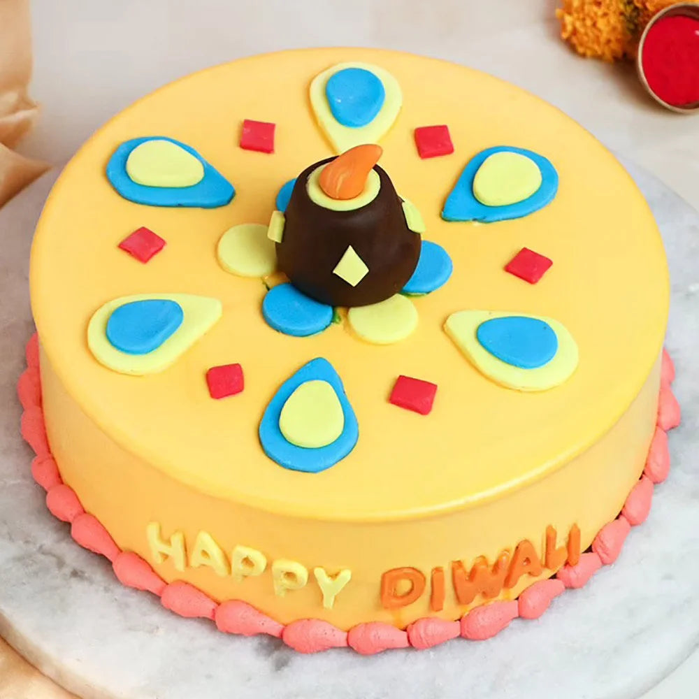 Rangoli &amp; Kalash Happy Diwali Cake